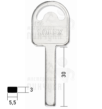 SOLEX квадрат(30×5.5×3) КНР