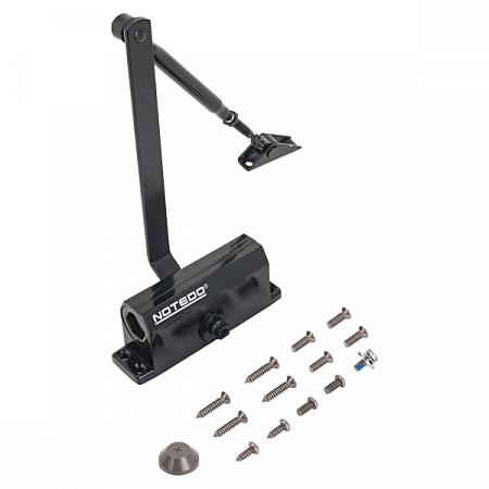 NOTEDO Доводчик дверной DC-040 BLACK до 40 кг черный (10)