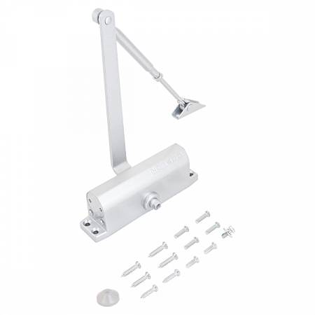 NOTEDO Доводчик дверной DC-080 SILVER 60-120 кг сереб. (10)